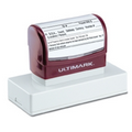 Ultimark Specialty Rectangle Pre Inked Stamp (1 1/4"x3 3/4")